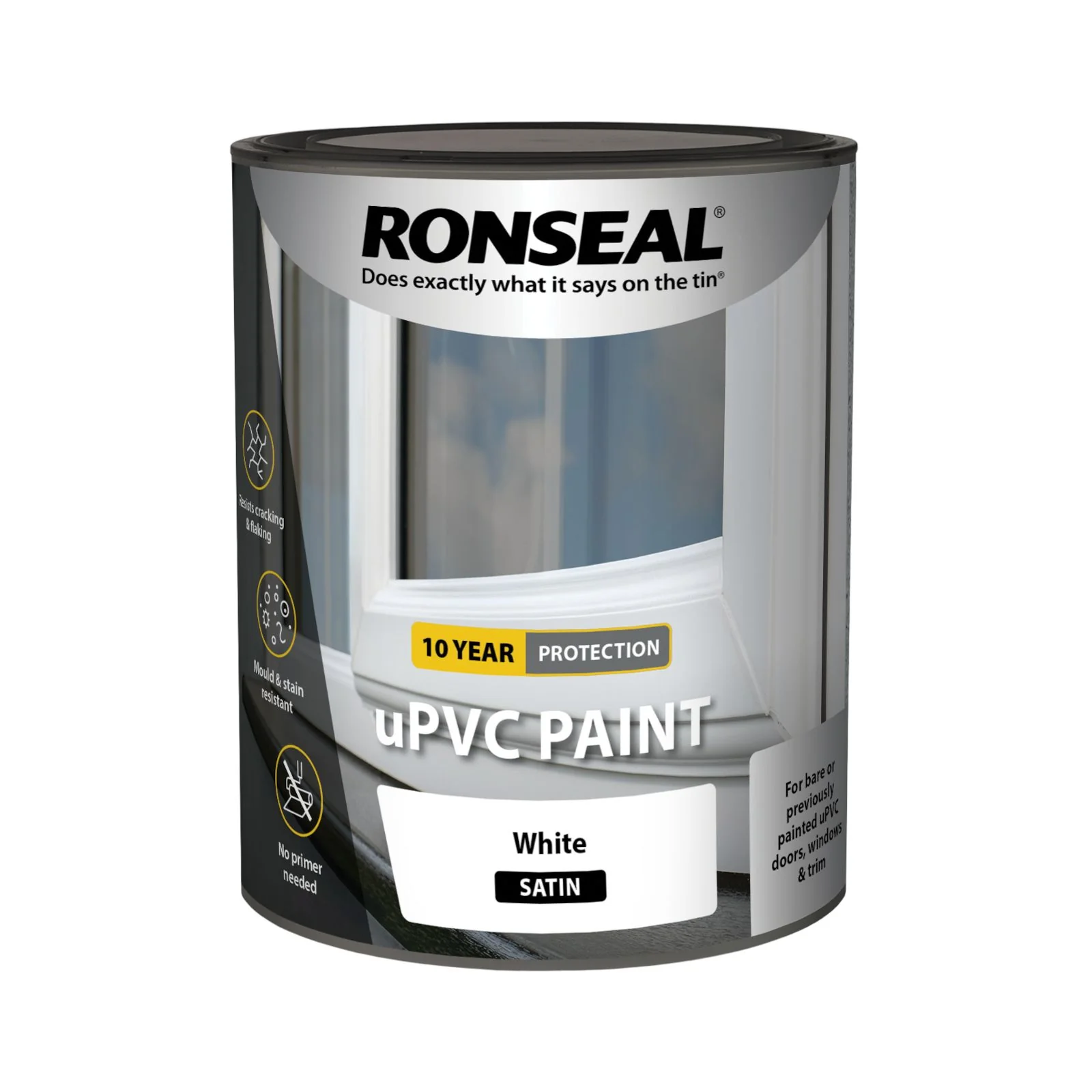 Ronseal uPVC Paint White Satin 750ml