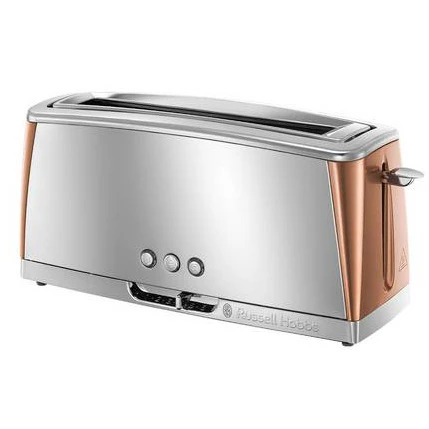 Russell Hobbs Luna Copper Accents 2 Slice Long Slot Toaster