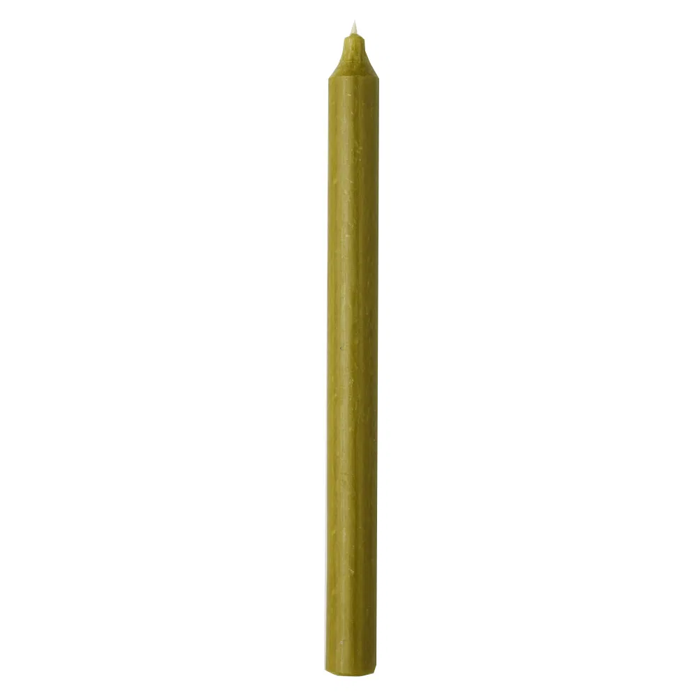 Rustic candle 2.2 x 29cm – Olive green