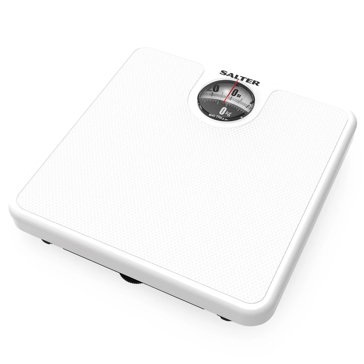 Salter Bathroom Scale with Magnified Display White