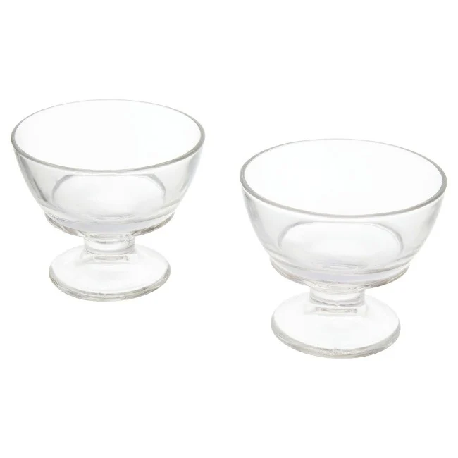 Set of Four Round Glass Torta Dessert Dishes - Image 2