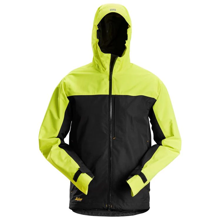 Snickers 1303 AllroundWork Shell Jacket | Black & Neon Yellow
