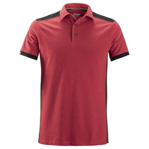 Snickers 2715 AllRoundWork Polo Shirt | Snickers Polo Shirts - Red - Image 2