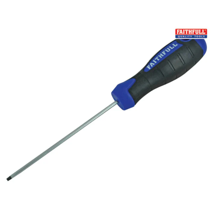 Soft Grip Screwdriver, Flared Slotted 5.5mm