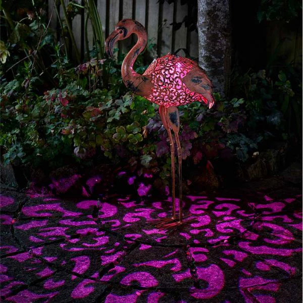 Solar Garden Solar Silhouette Flamingo - Image 4
