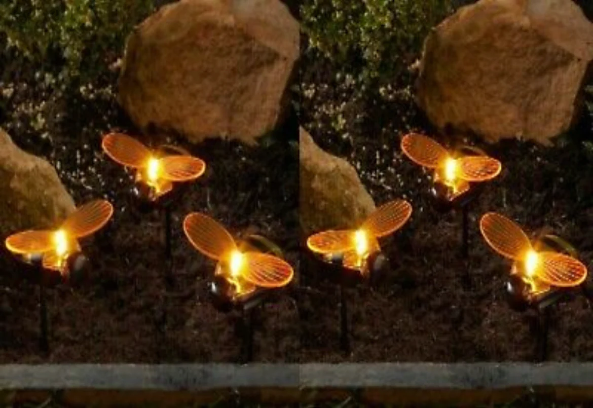 Solar Powered Bee Stake Light 3 Pack - Image 3
