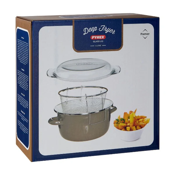Telo Enamel Deep Fat Fryer Grey - Image 3