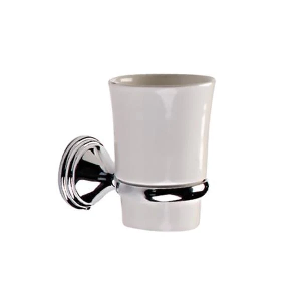 TemaArno Tumbler Holder Chrome With Ceramic Tumbler