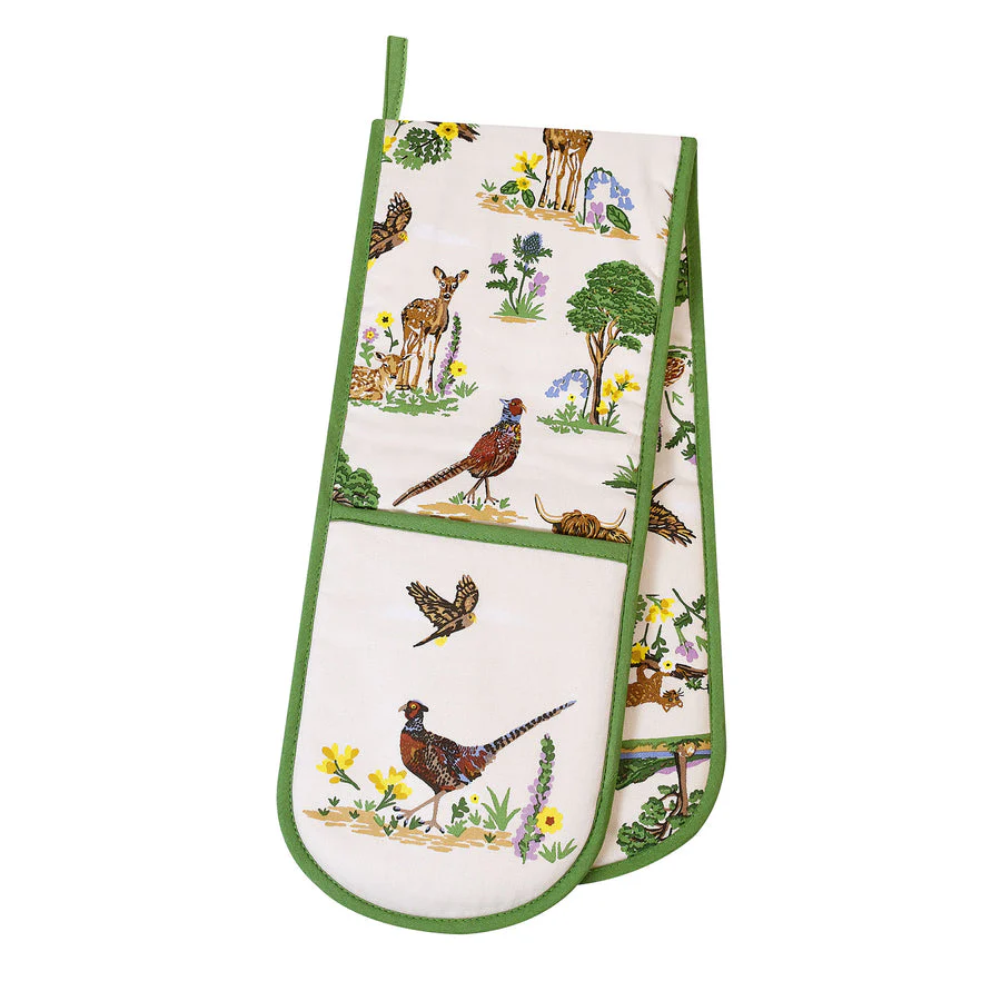 Thistlewood Double Oven Glove in Green