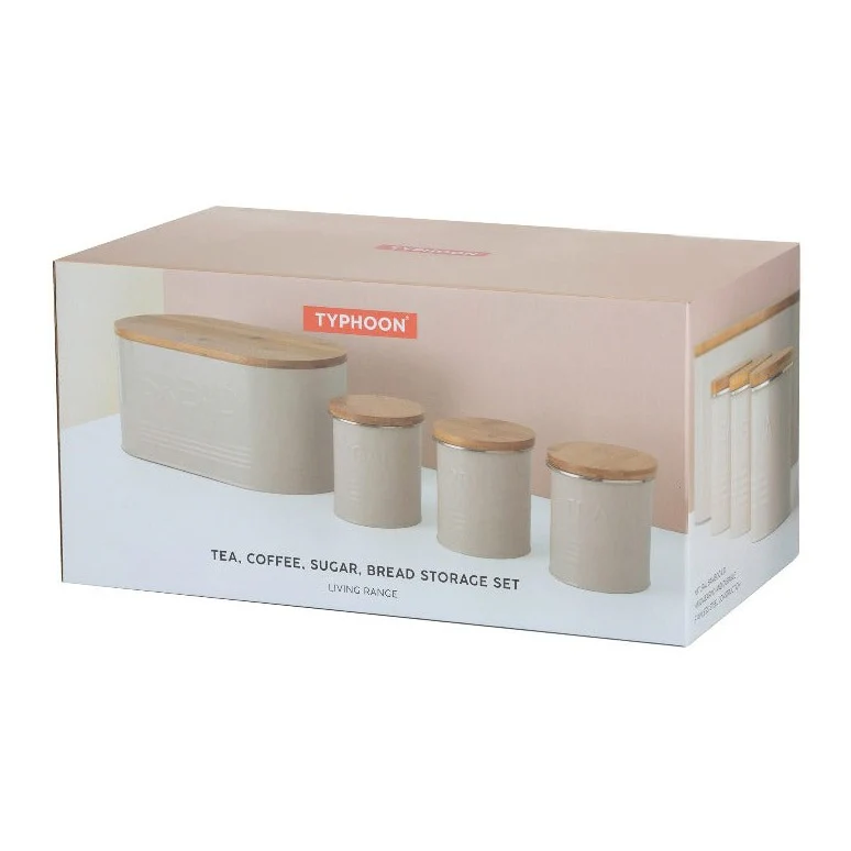 Typhoon Living Essentials Oatmeal 4 Piece Kitchen Storage Set - Image 2