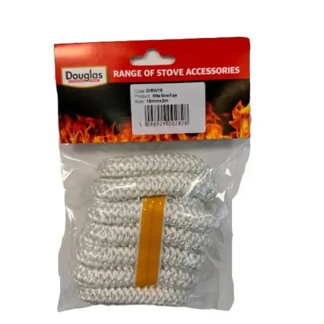 WHITE STOVE ROPE - 15MM X 2M