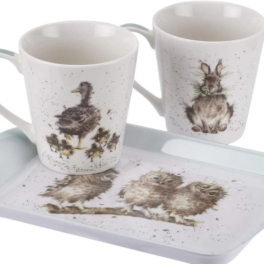 Wrendale Designs Duck & Rabbit Mug & Tray Set - Image 2