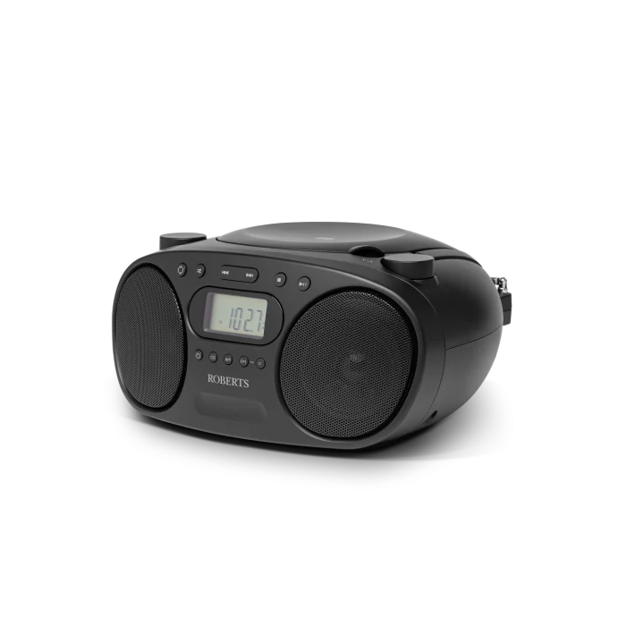 Roberts ZOOMBOXFMBK, FM/AM Boombox w/ CD Player, Black - Image 2